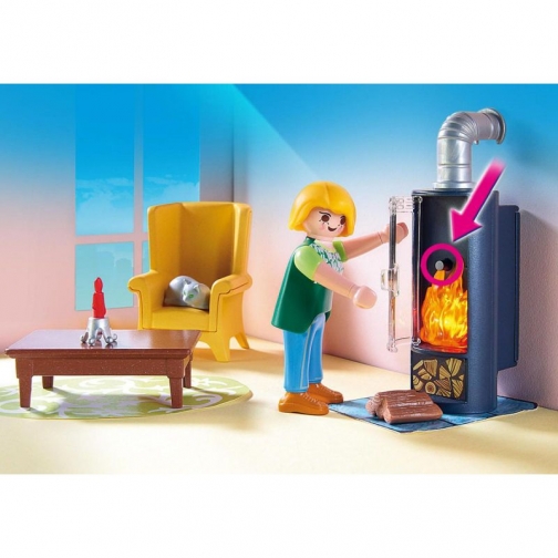 Конструктор Playmobil Кукольный дом: Гостиная с камином 37896422 2
