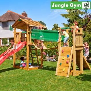 Jungle Gym Детский игровой комплекс Jungle Gym Cottage + Bridge