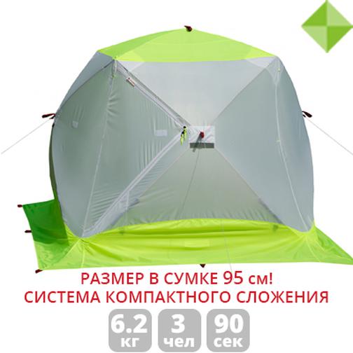 Зимняя палатка Лотос Куб 3 Компакт ЭКО (+ Дарим комплект ввертышей для палаки.) Lotos 42286777