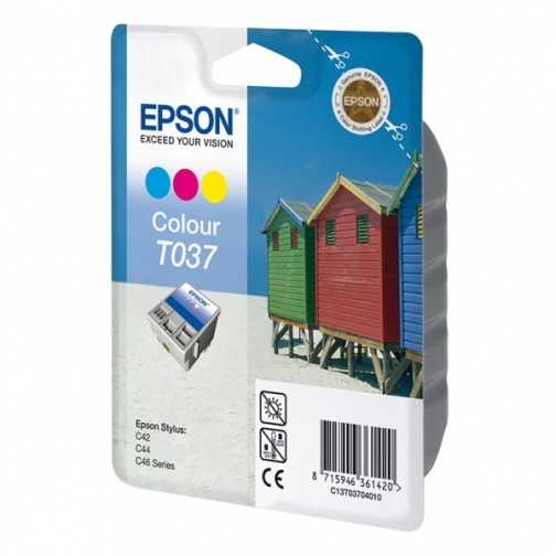 Оригинальный картридж T037040 для EPSON ST C42, C44, C46 цветной, струйный 8146-01 849914