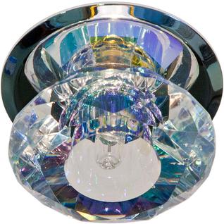 Светильник потолочный, JC G4 с многоцветным стеклом, хром, с лампой, JD83S-MC Feron
