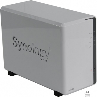Synology Synology DS218j Сетевое хранилище 2xHDD, DC1,3GhzCPU/512 Mb DDR3/RAID0,1/ SATA(3,5')/2xUSB3.0/1GigEth/iSCSI/2xIPcam(upto 14)/1xPS