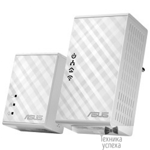 Asus ASUS PL-N12 (KIT) powerline extender, Wi-Fi N300, AV500, 2 ports, no configuration, compatible with other brands' adapters 5802132