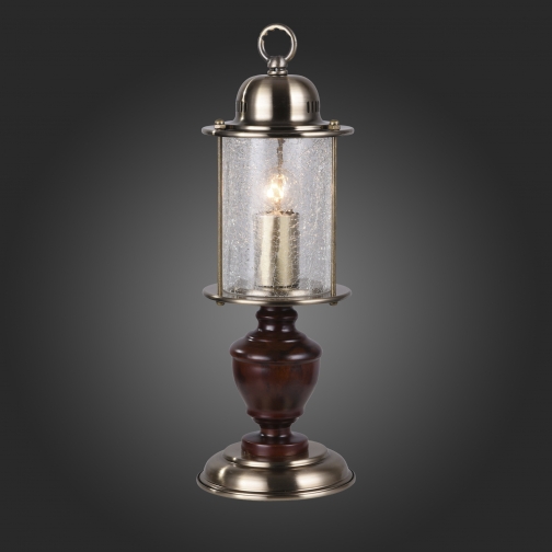 Настольная лампа St Luce Бронза, коричневый/Прозрачный с эфектом трещин E27 1*60W 37397239