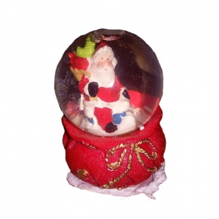 (УЦЕНКА) Новогоднее украшение "Снежный шар" - Дед Мороз, красный, 4.5 см Snowmen