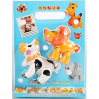 Набор животных "Бычок и лев" (звук, движение) Shenzhen Toys