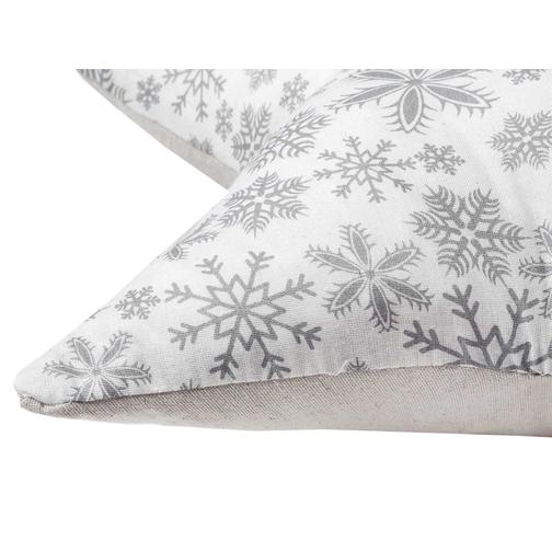 Декоративная подушка ПМ: Сима-Ленд Подушка декоративная звезда «Снежинки» 50х50 см, цвет серый 4413216 42750809 1