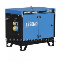 Электрогенератор SDMO Однофазный генератор DIESEL 6000 E SILENCE