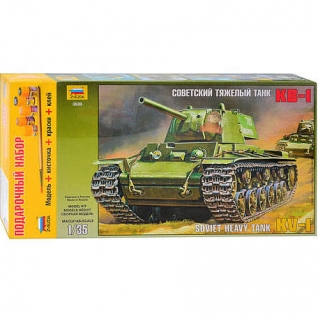 Подарочный набор с моделью для сборки "Советский танк "КВ-1", 1:35 Звезда