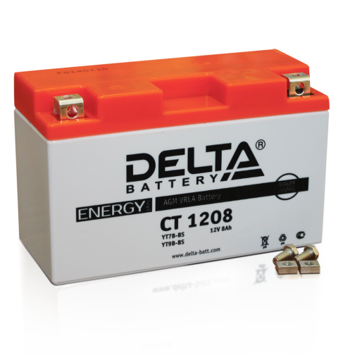 Мотоаккумулятор Delta CT 1208 (YT7B-BS) 8 Ач 37945899