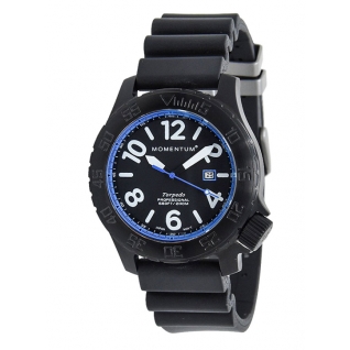 Часы Momentum Torpedo Blast Blue BLACK-ION (каучуковый ремешок) Momentum by St. Moritz Watch Corp