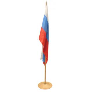 Флаг TI_напольный России, текстура дерева, бук