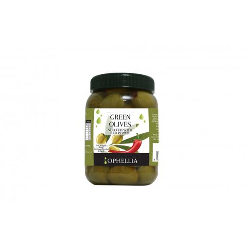 OPHELLIA Зеленые оливки фаршированные красным перцем OPHELLIA 500 гр. 38553190 1