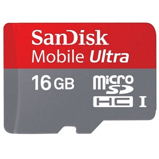 SanDisk Ultra microSDHC Class 10 UHS-I 48MB/s 16GB + SD adapter