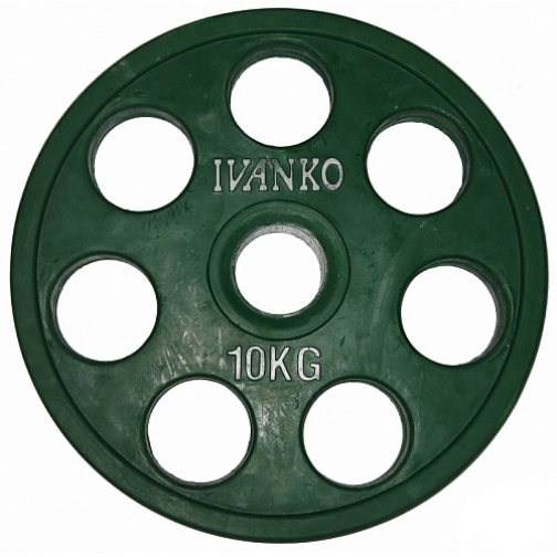 Ivanko Диск обрезиненный олимпийский, д-50 мм IVANKO 011210-10 454751