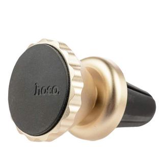 Автомобильный держатель Hoco CA19 Metal magnetic air outlet mobile phone holder - магнитный универсальный в решетку золотой