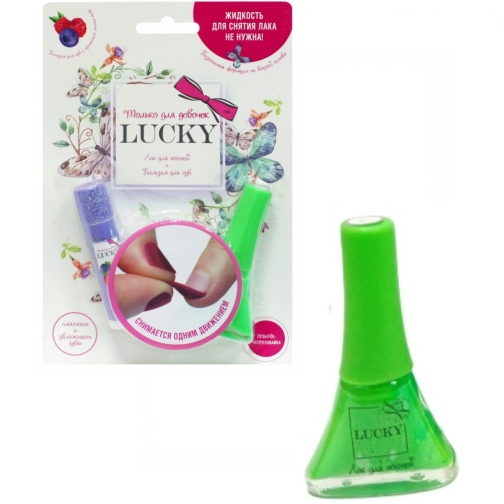 Набор детской косметики Lucky - Ягодный бальзам для губ и зеленый лак 1 TOY 37703508