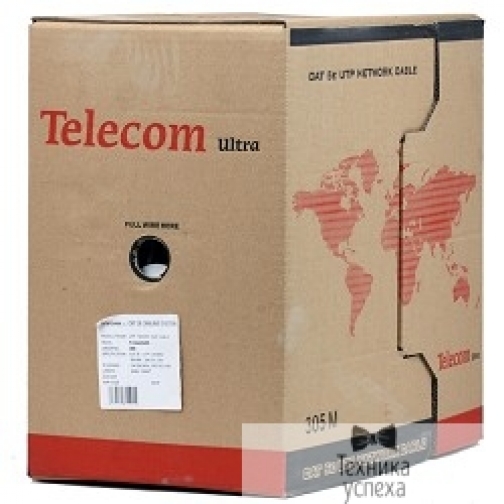 Telecom Telecom Кабель Ultra Base UTP кат.5e 4 пары (305м) (0.48mm) CCA серый TUS44048E 5799767
