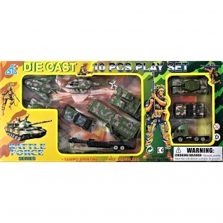 Игровой набор с машинками и фигурками "Военный", 10 предметов Shenzhen Toys