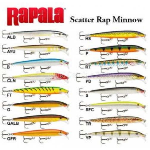 Воблер плавающий RAPALA Scatter Rap Minnow SCRM11-B (1,8м-2,7м, 11 см 6 г) Rapala 6828912 3