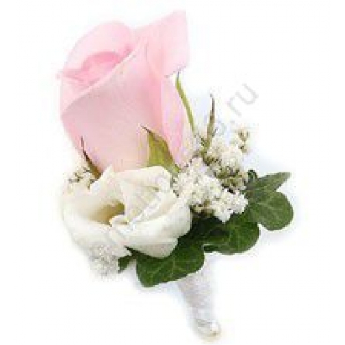 Бутоньерка роза и эустома 873629