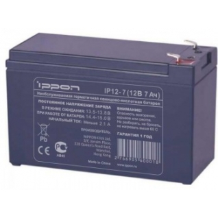 Источники бесперебойного питания Ippon Батарея Ippon IP12-7 12V/7AH