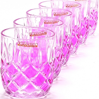 20221-1 Набор стаканов 6 предметов РОЗОВЫЙ LR(х12) Loraine
