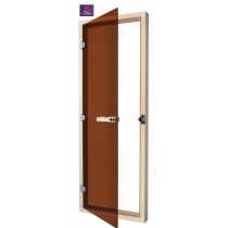 Дверь SAWO 730-4SGA, бронза с порогом, универсальная, осина