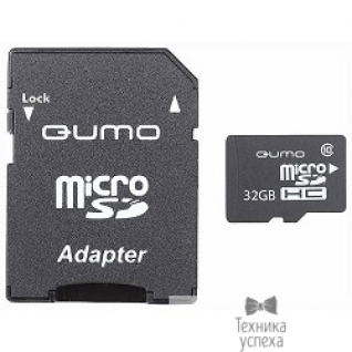 Qumo Micro SecureDigital 32Gb QUMO QM32GMICSDHC10U1 MicroSDHC Class 10 UHS-I, SD adapter