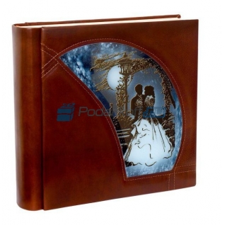 Свадебный альбом с фигурной вставкой «Влюбленные под луной» в кейсе