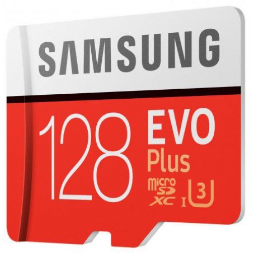 128GB Samsung EVO Plus microSDXC Class 10 UHS-I U3 + SD adapter Smartbuy 8944479