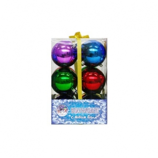 Набор новогодних шаров, разноцветные, 12 шт., 8 см Snowmen