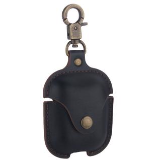Чехол кожаный COTEetCI (AP7) Leather Case with Hook для AirPods с карабином CS8122-BK Черный