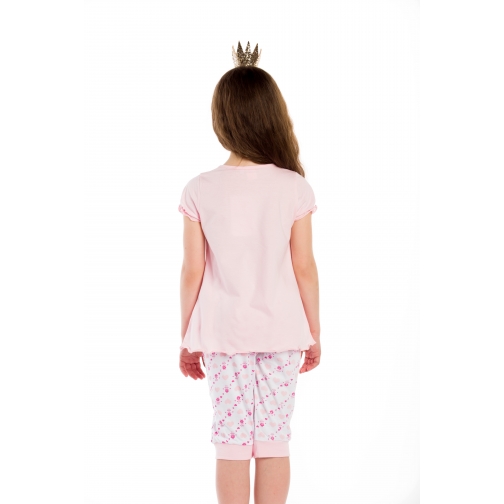 Миньоны Пижама для девочки (футболка длинный рукав и брюки), Миньоны, цвет: розовый, размер: 104(60) 37655573 2