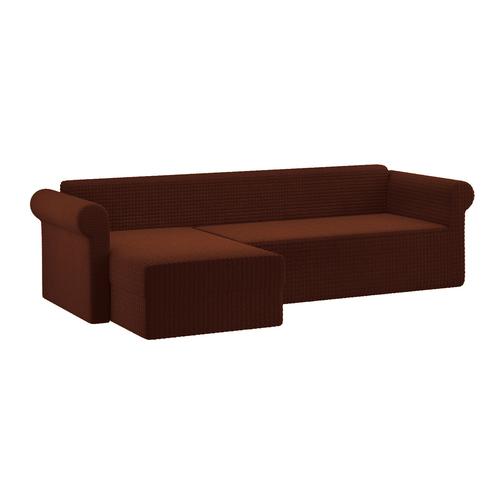 Чехол для углового дивана с оттоманкой ПМ: Ми Текстиль Чехол на угловой диван с оттоманкой 42790545 14