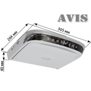 Потолочный автомобильный монитор 10.2" со встроенным DVD плеером AVIS AVS1029T (Черный)