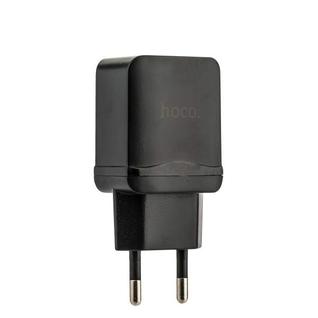 Адаптер питания Hoco C33A Little superior double port charger с кабелем Lightning (2USB: 5V max 2.4A) Черный
