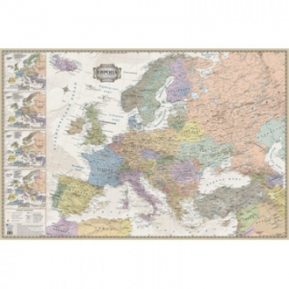 Настенная карта Европа политическая 1:5,3млн.,1,16x0,77м.,ретро стиль