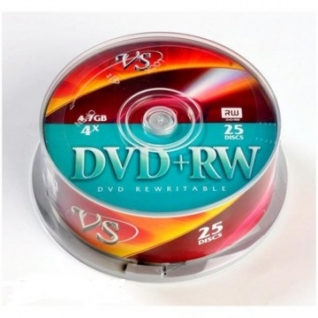 Носители информации VS DVD+RW 4,7GB 4x Cake/25