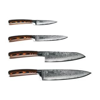 Набор ножей Omoikiri Mikadzo Damascus Suminagashi-SET 4996233