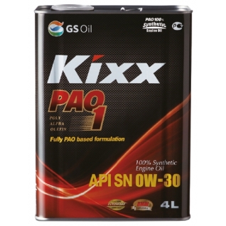 Моторное масло KIXX PAO 1 SN/CF 0W30 4л
