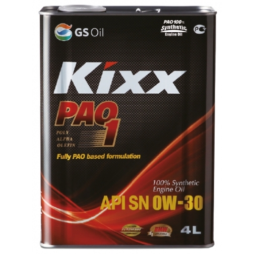 Моторное масло KIXX PAO 1 SN/CF 0W30 4л 5920712