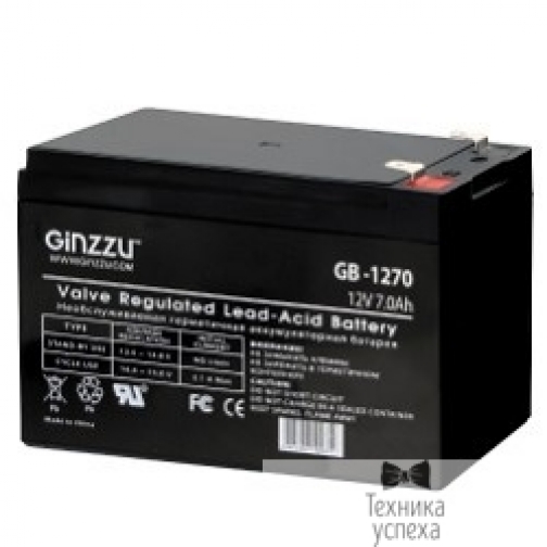 Ginzzu Ginzzu Батарея GB-1270 свинцово-кислотный, необслуживаемый, технология AGM, клемма 5/7мм 5802471
