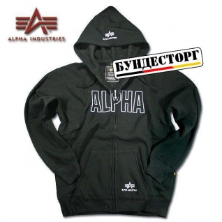 Alpha Industries Толстовка Alpha Industries Track, застежка-молния, цвет черный