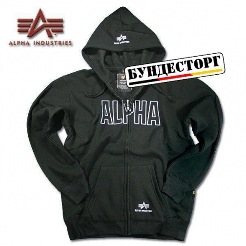 Alpha Industries Толстовка Alpha Industries Track, застежка-молния, цвет черный 37626463
