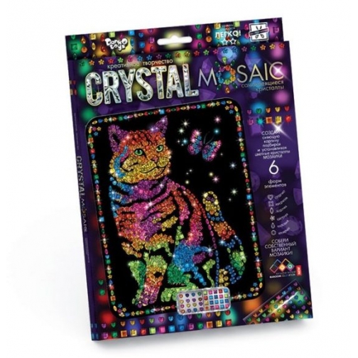 Набор для творчества Crystal Mosaic - Кот с бабочкой Данко Тойс / Danko Toys 37730689