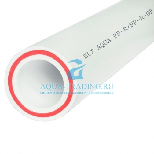 Полипропиленовая труба армированная стекловолокном SDR 6 (PN20) SLT Aqua / PP-R/PP-R-GF/PP-R Белая 40 6651196