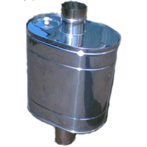 Бак для бани из нержавейки, 55 (на трубу D 115 мм), сталь AISI 430 6012381