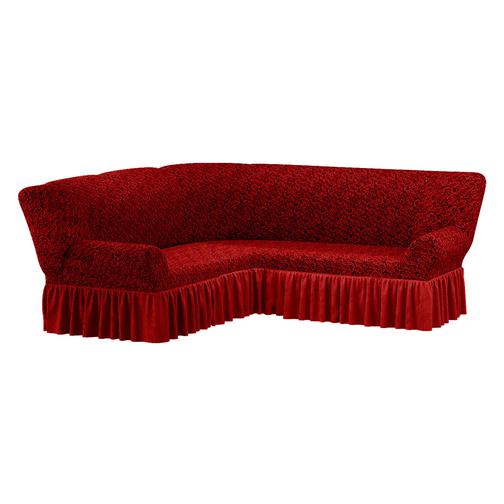 Чехол для углового дивана ПМ: Ми Текстиль Чехол на угловой диван жаккард с юбкой 42790528 1