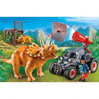 Конструктор Playmobil Динозавры: Вражеский квадроцикл с трицератопсом